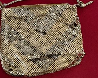 Whiting and Davis Vintage gold bead mesh Clutch Purse	8.5in x 7in	
