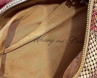 Whiting and Davis Vintage gold bead mesh Clutch Purse	8.5in x 7in	
