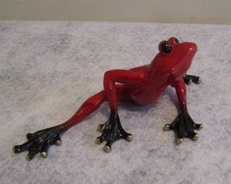 Posing Red Frog 6 1/2" x 2 1/2"