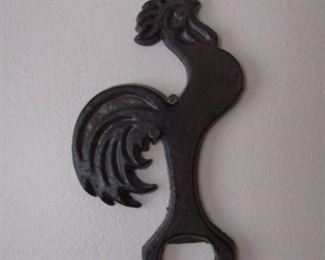 Handheld Cast Iron Rooster Bottle Opener- 5 1/2" x 3"