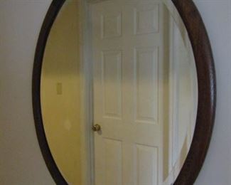 Antique Wood Frame Wall Mirror 30" x 24"