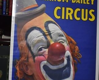 Rare! Barnum and Bailey, Ringling Bros, and More Circus Posters in Beautiful Condition ! Including 2 Vertical and 1 Horizontal of Lou Jacobs! ( Among other honors, He is the only person who was still alive when his image went on an United States Postage Stamp) One of the Most Famous of All Clowns