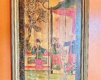 Asian painting on panel
