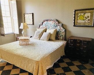 Custom upholstered queen headboard 