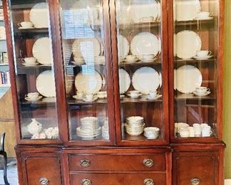 Limoges china, Drexel breakfront 