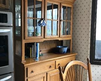 Two very nice oak china cabinets