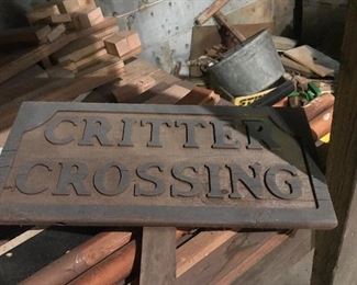 Cute critter crossing sign and assortment of wood for your wood projects