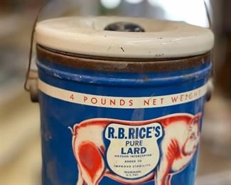 Vintage AB Rice Lard tin