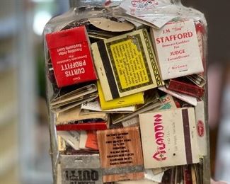 Jar of vintage matchbooks!