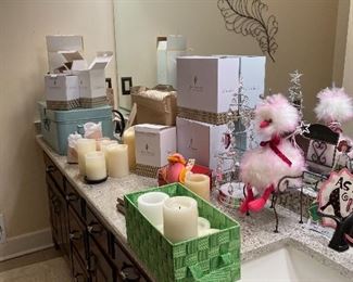 Dozens of Luminara flame less remote candles 