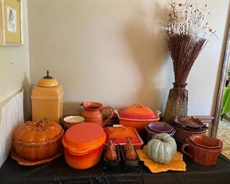 Tons of Original Orange Le Cruset