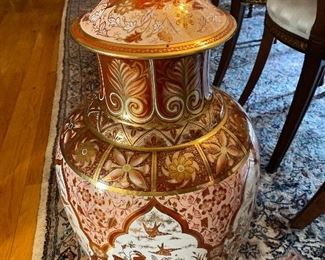 27”T x 16”W 1920-1930 English-made Porcelain floor-size Ginger Jar in a Chinoiseries Style $400 - - NEW PRICE $325