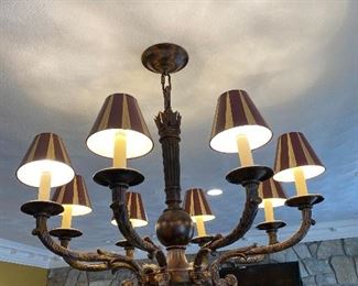 8 Lights Chandelier 36” x 32” $495