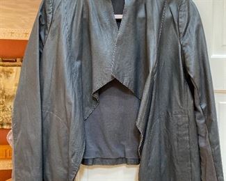 PURE Dkny Draped Open Soft Leather Jacket Size Medium $50