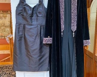 Dolce & Gabbana Cocktail Dress Size 10 $130; Long velvet/beaded Coat by DEKA Size M/L $150