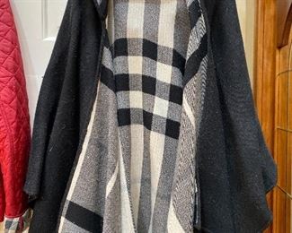 Burberry Heavy Wool Cape with Hood $585