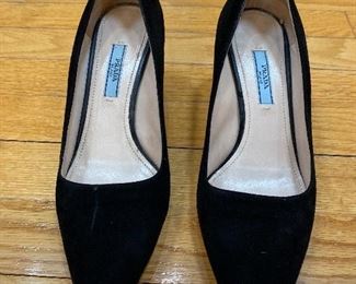 Prada Calzature Donna Black Suede Pumps 37.5 $235