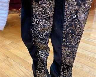 Stuart Weitzman Embroidered Boots Size 7.5 $145