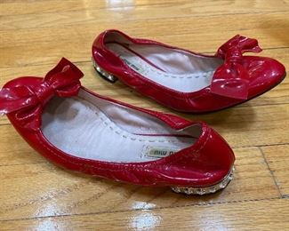 Miu Miu Flats with Crystal Heels by Prada Size 7.5 $225