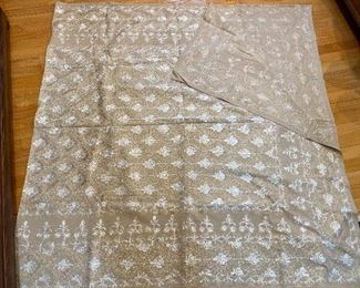 Tablecloth 110” x 58” minor spots $25