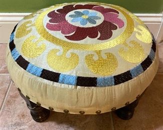 Tufted stool 17” D x 5” T $65