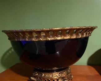Black Onyx Pedestal Bowl 10” x 18” $85