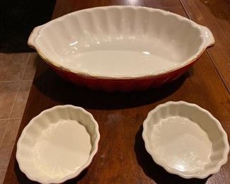 2 - 5" Pie Plates ROCQ Parisian Patisserie $8; Large Bakeware $22