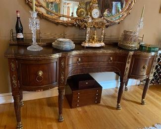 Exception Antique Buffet with brass claw feet 78” x 24”  $4,900