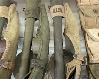 WW2 U.S. Military Pick Axes with Carriers