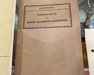 WW2 Technical Manual Motor Transport Inspections