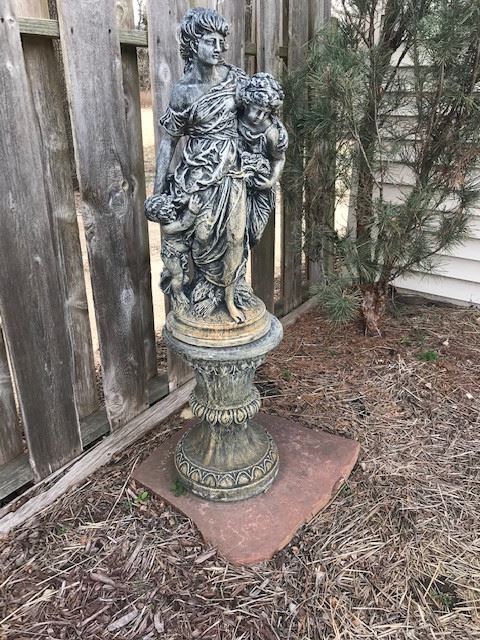 Large Statue Of Mother & 2 Children