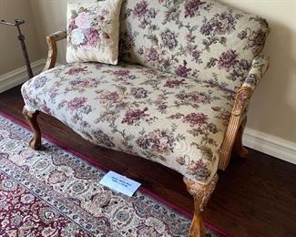 WOODEN UPHOLSTERED LOVE-SEAT
49”L x 28”D x 36”H