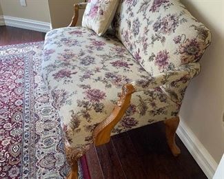 WOODEN UPHOLSTERED LOVE-SEAT
49”L x 28”D x 36”H