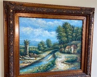 OIL ON CANVAS PAINTING BY TAYLOR