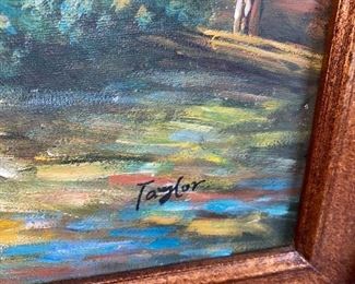 OIL ON CANVAS PAINTING BY TAYLOR