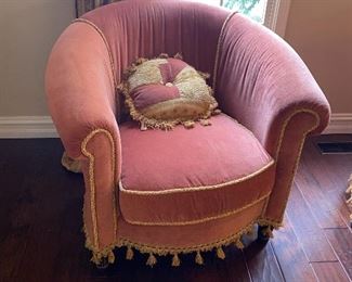 CUSTOM MADE TASSEL CHAIRS (2 AVAILABLE)
36”W x 32”D x 33”H
