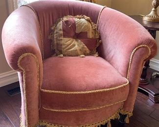 CUSTOM MADE TASSEL CHAIRS (2 AVAILABLE)
36”W x 32”D x 33”H