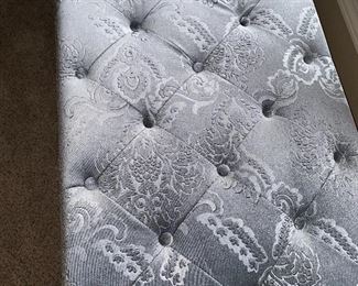 GRAY VELVET BENCH
53”L x 22”W x 24”H