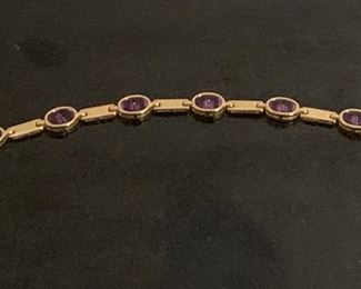 14K yellow gold with amethyst stones $595.00  11grams
