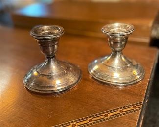 Sterling silver candlestick holders