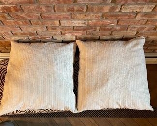 Pair of large decorative pillows