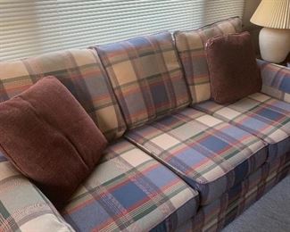 Plaid Sofa - Sleeper