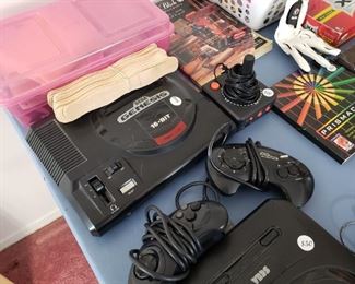 Vintage Sega Genesis 16-bit game console 