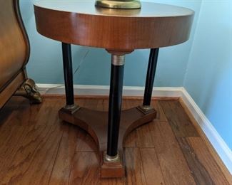 One of a pair of Italian Biedermeier-style side tables.  