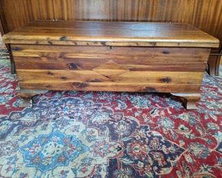 Vintage cedar chest; next shot is the interior. 