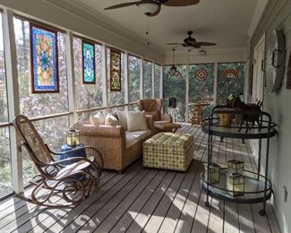 Wonderful screened porch, with all the right things for the upcoming outdoor season.