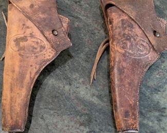 World War I leather gun holsters, G&K 1918, 1917 AG.