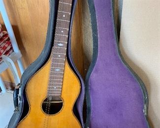 Rare Vintage Garrett A. Brink, Grand Rapids, MI  Acoustic Slide Guitar. Was used at The Hawaiian Honolulu Conservatory Of Music, Grand Rapids, MI. Stamped BRINK on the inside wood. Comes with 2 slides. Needs strings, missing knob.  2 available. 