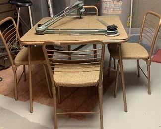 Vintage card table and chairs. 