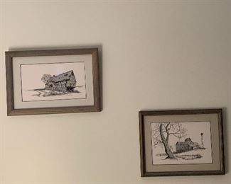 Set of 3 Brian Schuiling Lithographs 1992. 